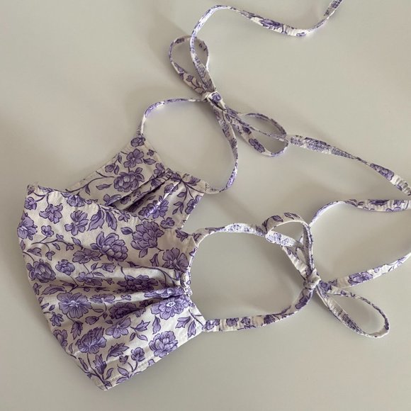 Homemade Cotton Face Mask & Matching Scrunchies - Picture 2 of 3